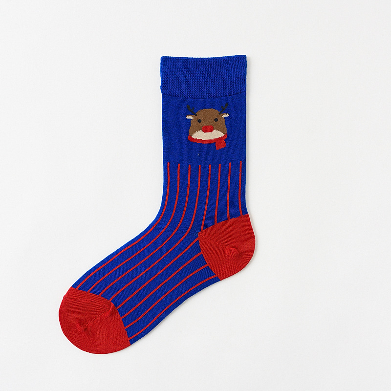 Creative Christmas Socks Elderly Elk Socks Crew Cotton Socks